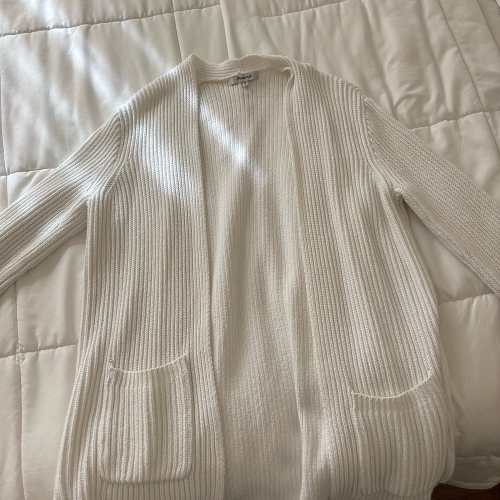 Madewell White cardigan